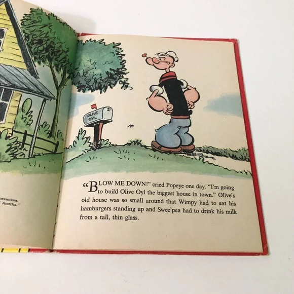 Vtg 1976  The House That Popeye Built Book Wonder Books - Picture 10 of 16